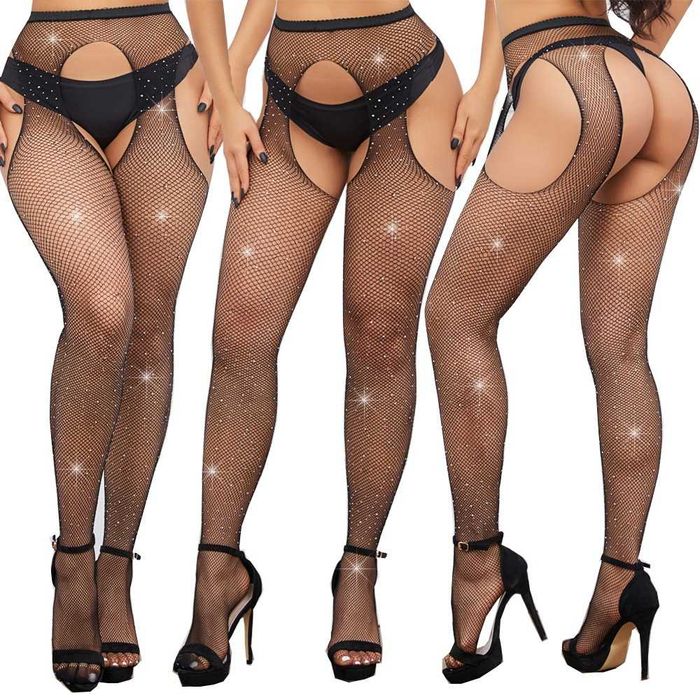 Чулки колготки стразы, сексуальное, эротическое белье, колготы білизна