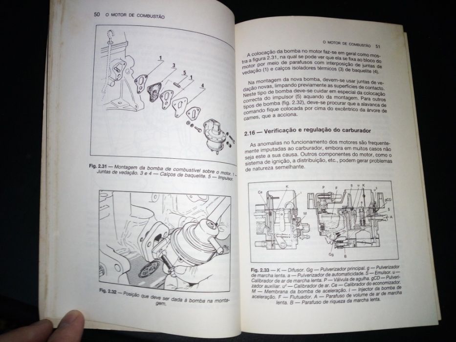 Livro "Manutenção e reparação do automóvel" em bom estado