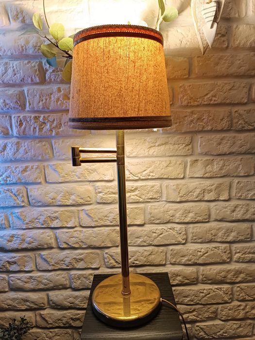 Lampa Vintage mosiężna biurkowa do gabinetu