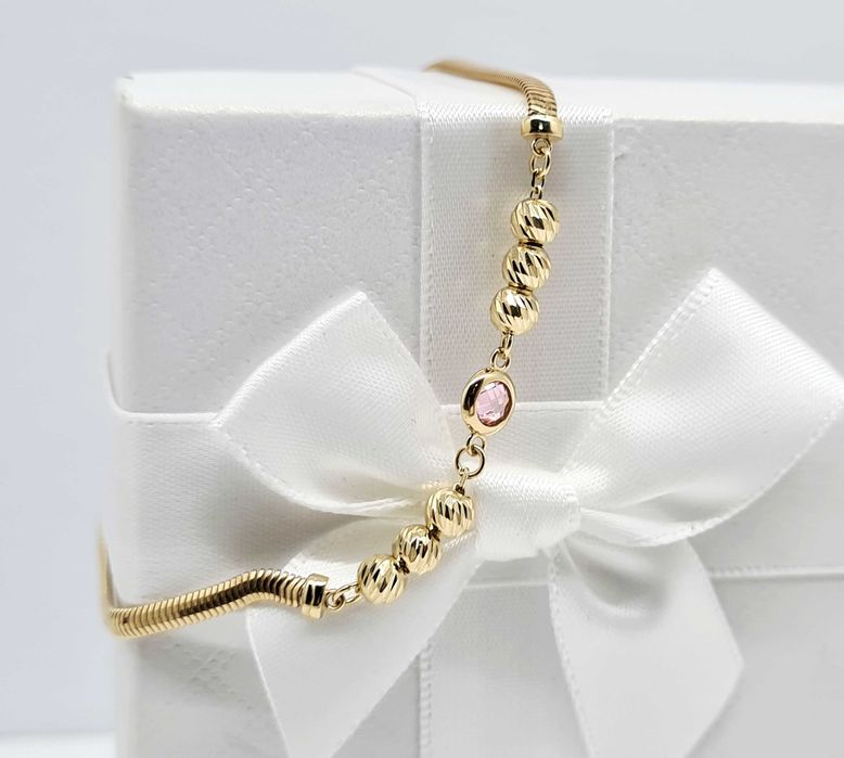 Śliczna złota bransoletka p.585