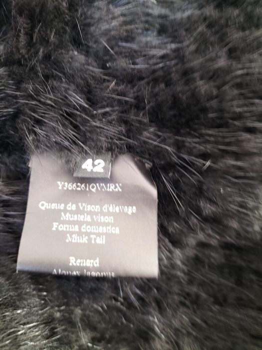 Casaco de vison tricotado