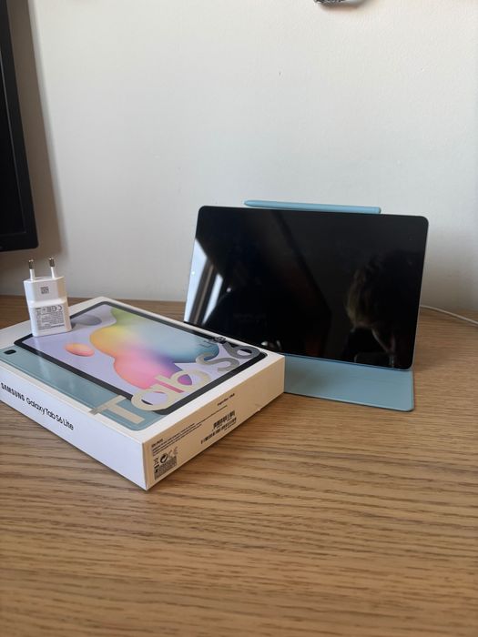 Samsung Galaxy Tab S6 Lite Azul + capa, carregador e caixa original