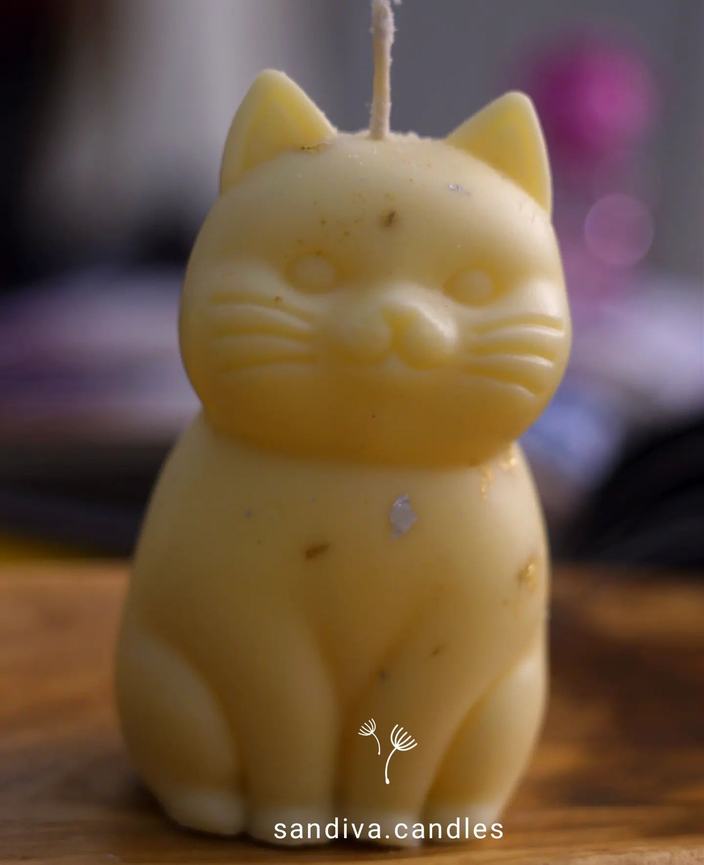 Свічка з соєвого воску "Котик" ручна робота