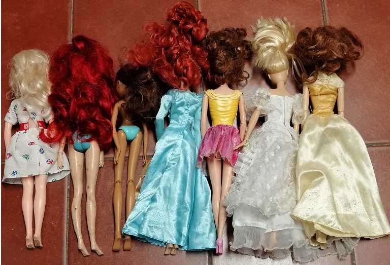 Lote 7 bonecas Mattel Disney Sindy Rainbow - Vintage Doll