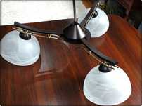 Lampa sufitowa 3-ramienna ciemne drewno Salon, Kuchnia 3 Duże klosze