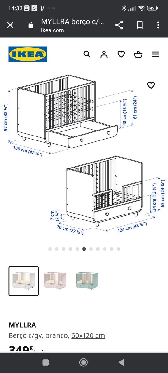 Berço IKEA myllra