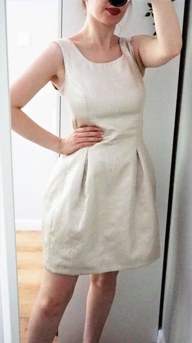 L 40 Mohito elegancka metaliczna złota sukienka wesele