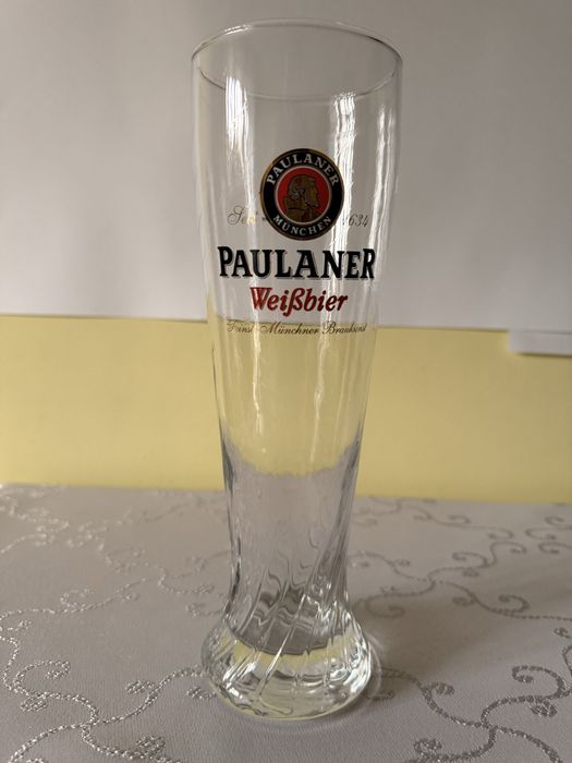 Szklanka Kufel Paulaner Weißbier 0.5l Duża Kolekcjonerska Vintage