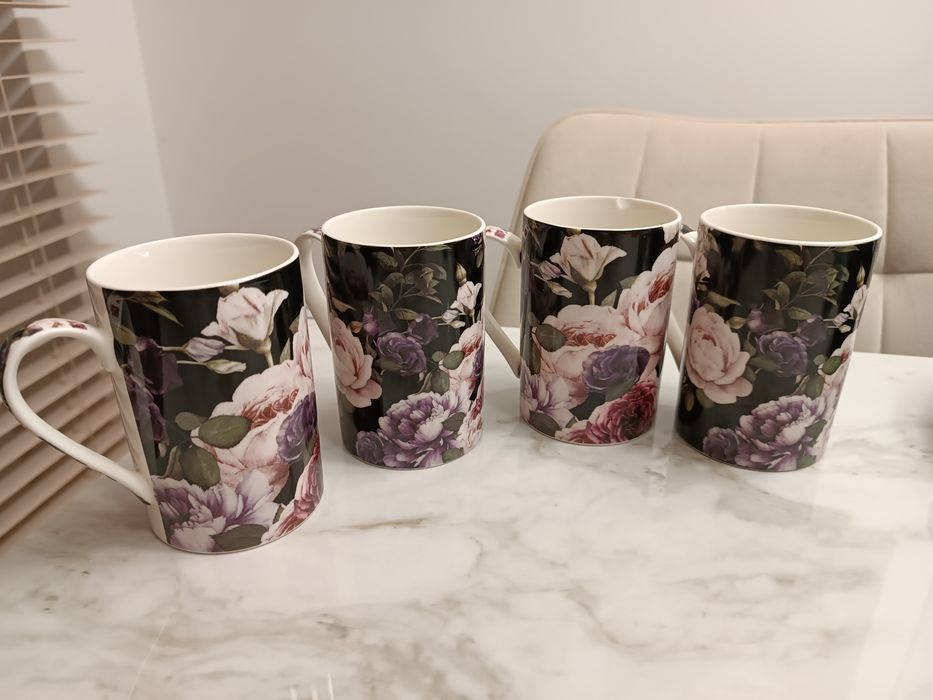 Kubki w kwiaty home&you 4 sztuki