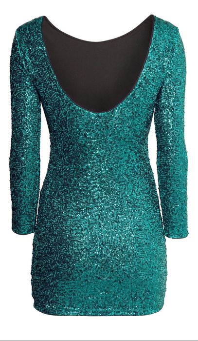 Смарагдова вечірня сукня в паєтках