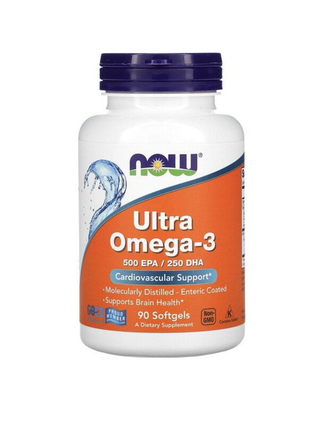 Омега-3 Now Foods (Ultra Omega-3) Риб'ячий жир, 180 EPA/120 DHA, 200шт