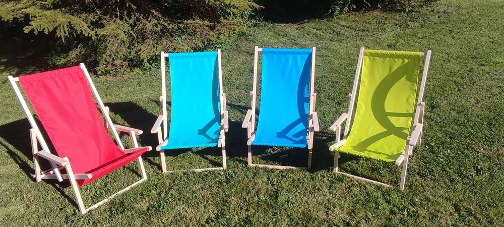 Leżaki drewniane z regulacją