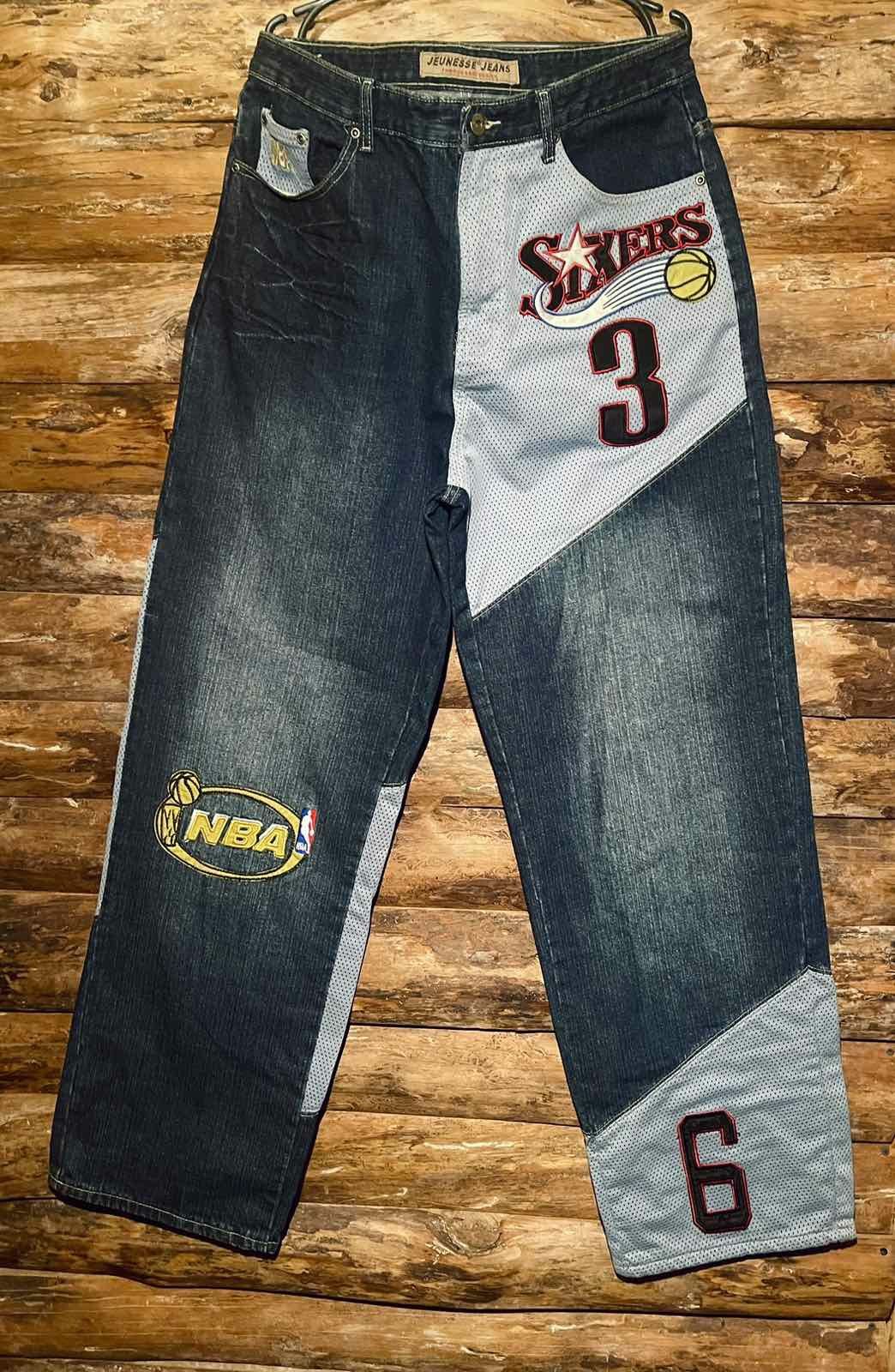 Spodnie jeansowe NBA dżinsy Jeunesse jeans XL szerokie rap hip hop