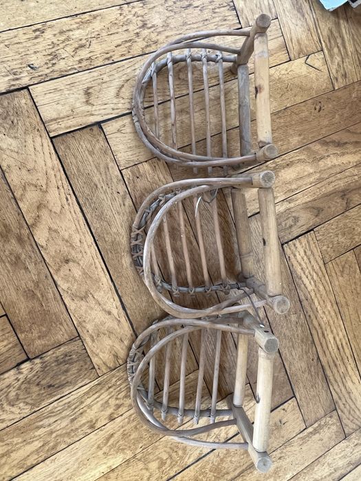 3x rattanowy kwietnik