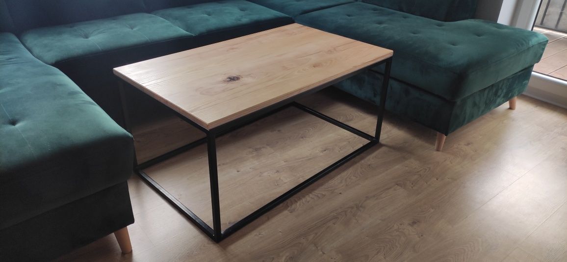 Stół, stolik kawowy lite drewno, loft