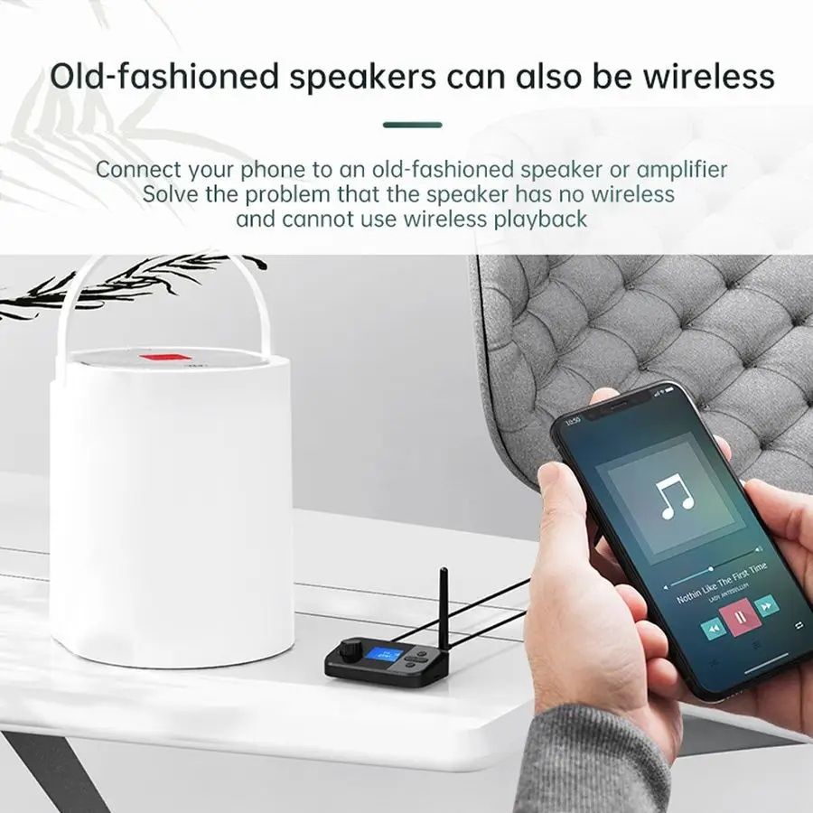Bluetooth-приймач передавач C41 з LCD-екраном, оптичний вхід, підтримк
