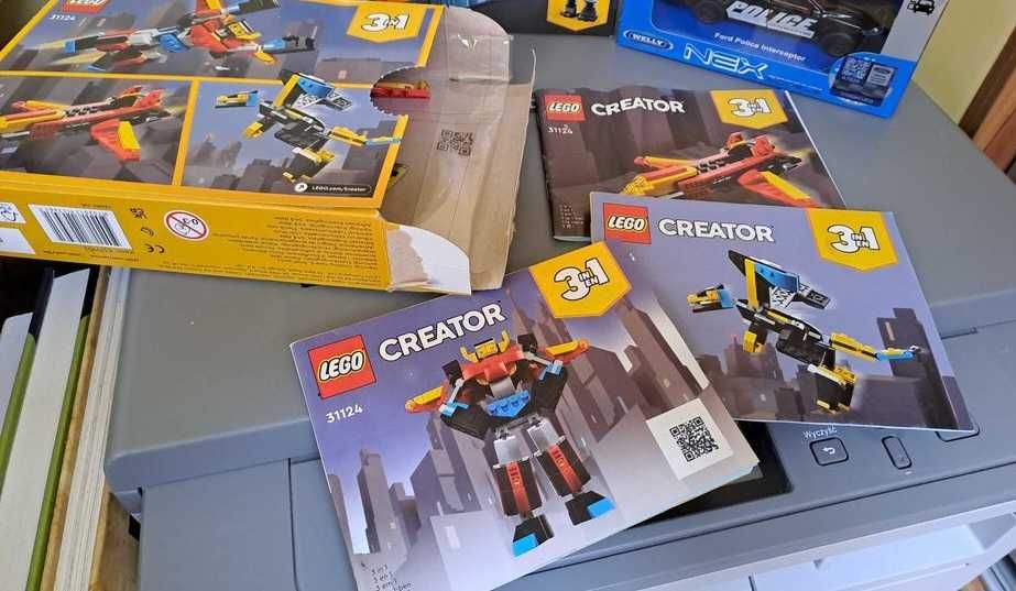 Lego Creator 3w1 zestaw 31124 + autko Nex Policja