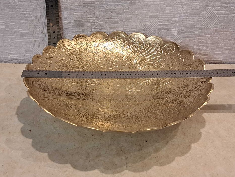 Коллекционная фруктовница - орнамент - латунь.