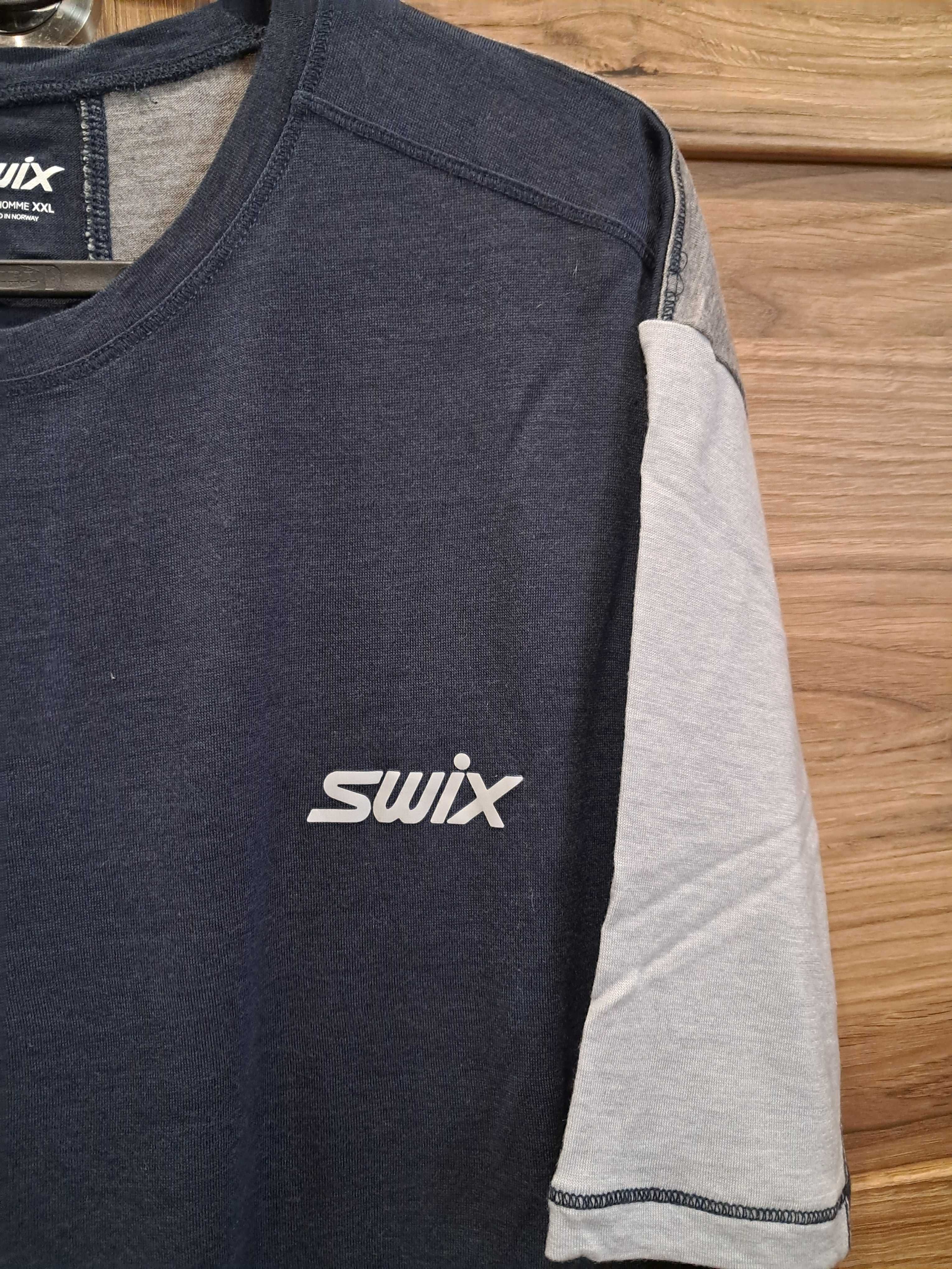 Koszulka, t-shirt Swix, merino wool, wełniana, r. XL/XXL