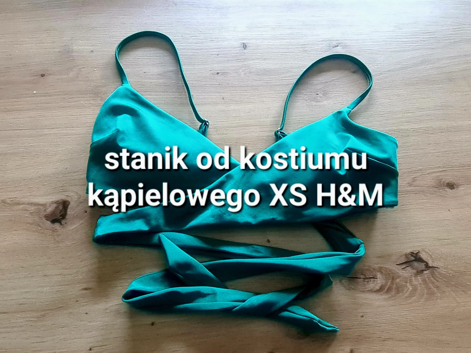 Góra od stroju kąpielowego nieużywana nowa H&M zielony XS wiązany
