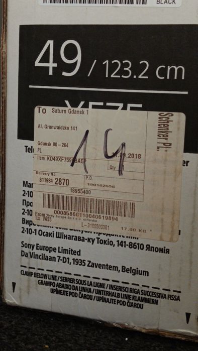 Telewizor Sony Bravia 49 cali