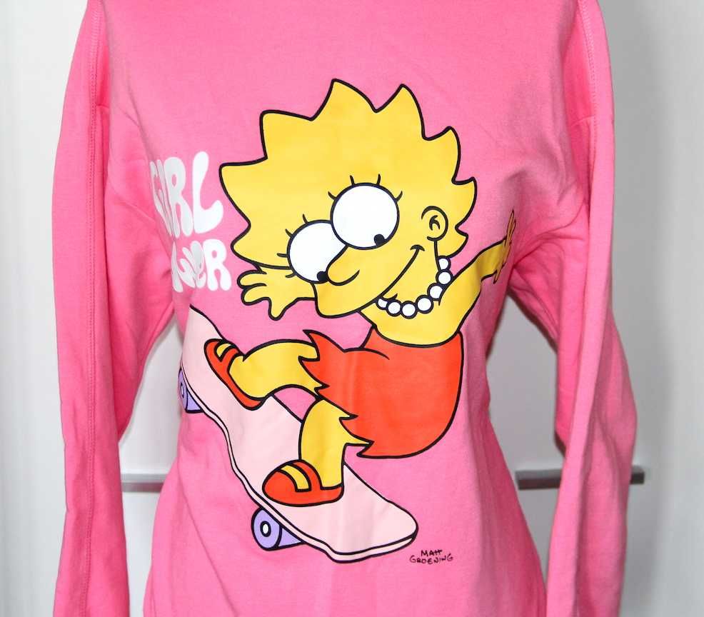 The Simpsons Simpson Simpsonowie różowa bluza bluzka s 36 xs 34 m 38