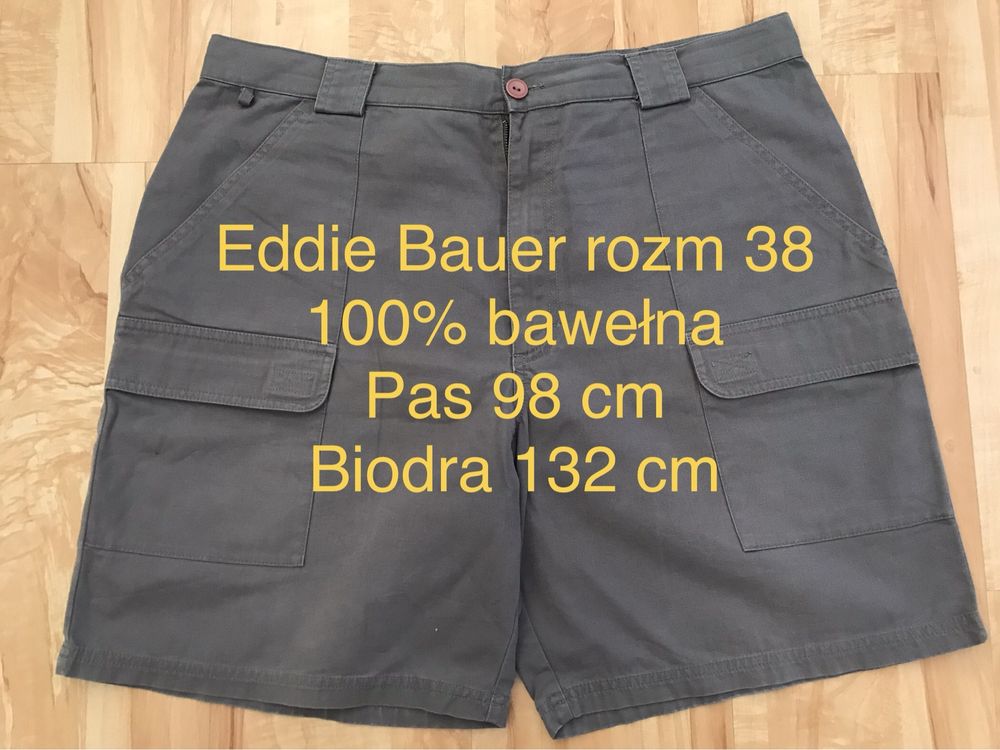Eddie Bauer 38 M damskie khaki cargo krótkie spodenki