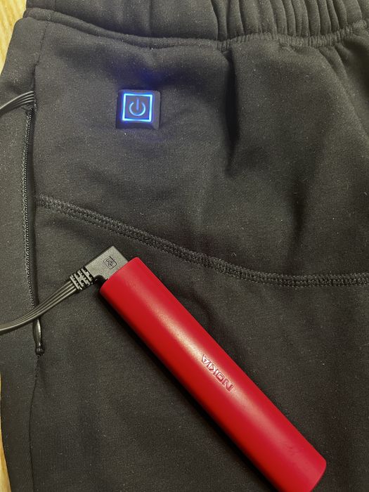 Zimowe ciepłe termiczne spodnie podgrzewane USB 3 tryby rozm S/M