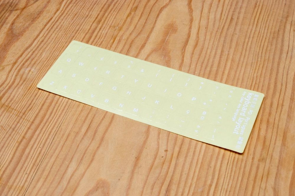 Autocolantes Teclado Português PT-PT Transparentes (Branco)