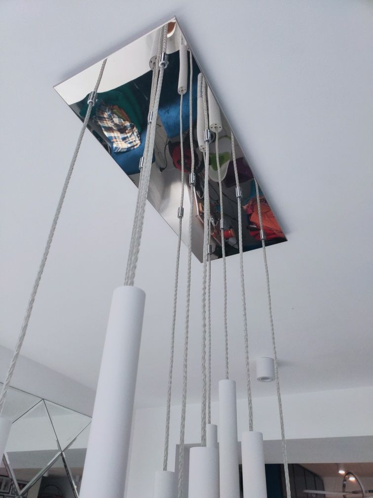 Lampa wisząca One Led Zuma Line biało srebrna