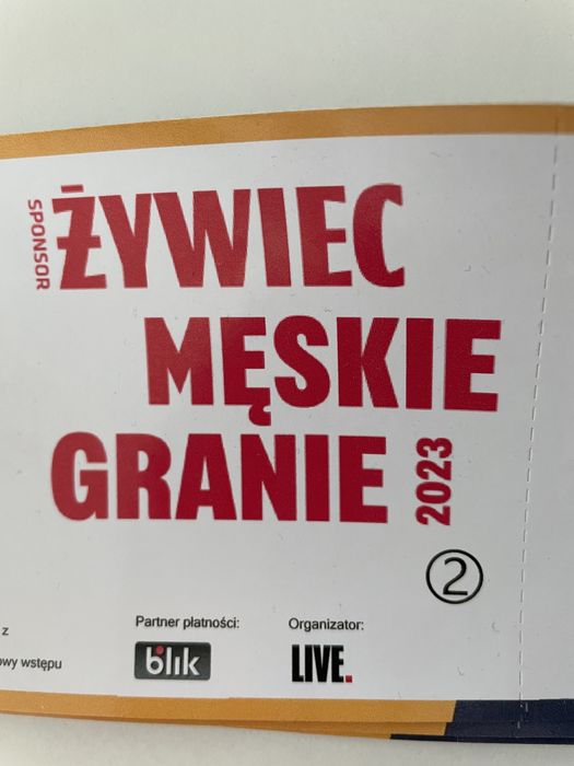 2 bilety męskie granie Warszawa