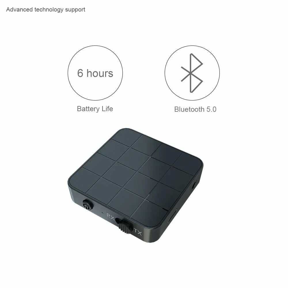 Bluetooth приёмник для автомобиля, дома Bluetooth 5.0 2 в 1, With RCA