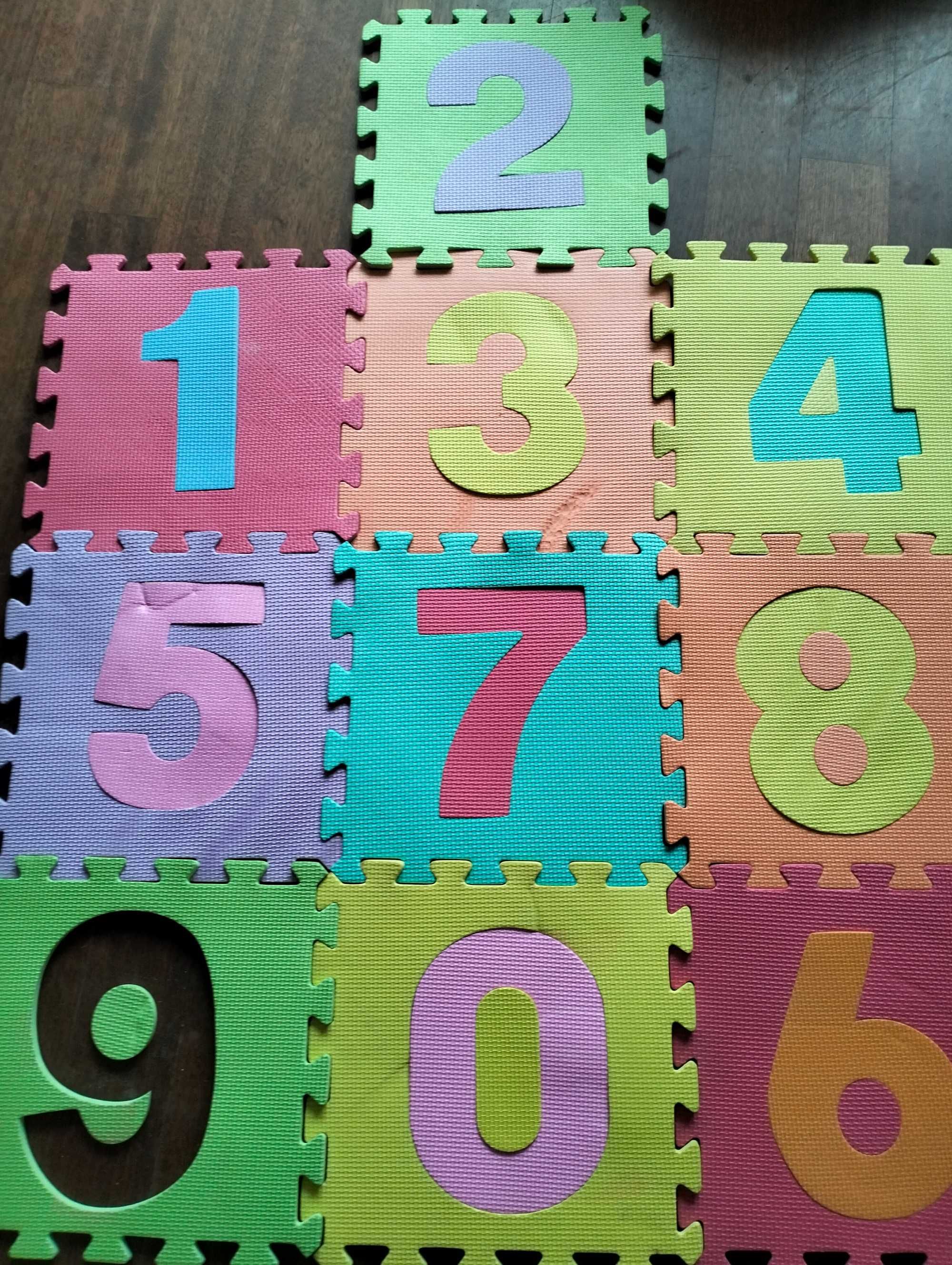 puzzle piankowe 10 sztuk cyfry