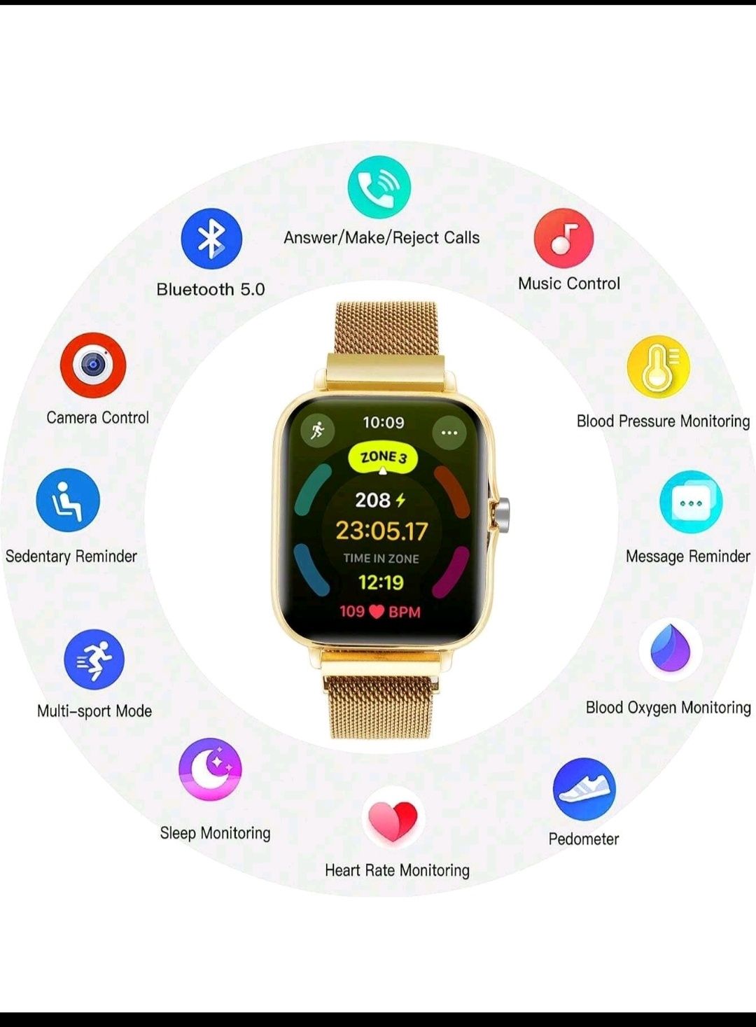 Nowy Złoty Smart Watch