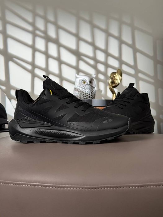 Чоловічі кросівки саломон Salomon Elixir Activ GTX All Black [41-46]