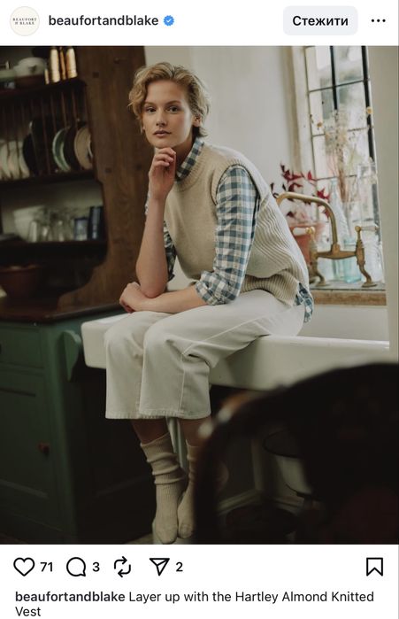 Фірмовий якісний вовняний жилет beaufort&blake