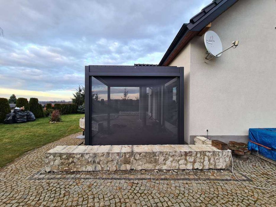 Pergola tarasowa elektryczna zadaszenie tarasu 300x300 dostawa gratis