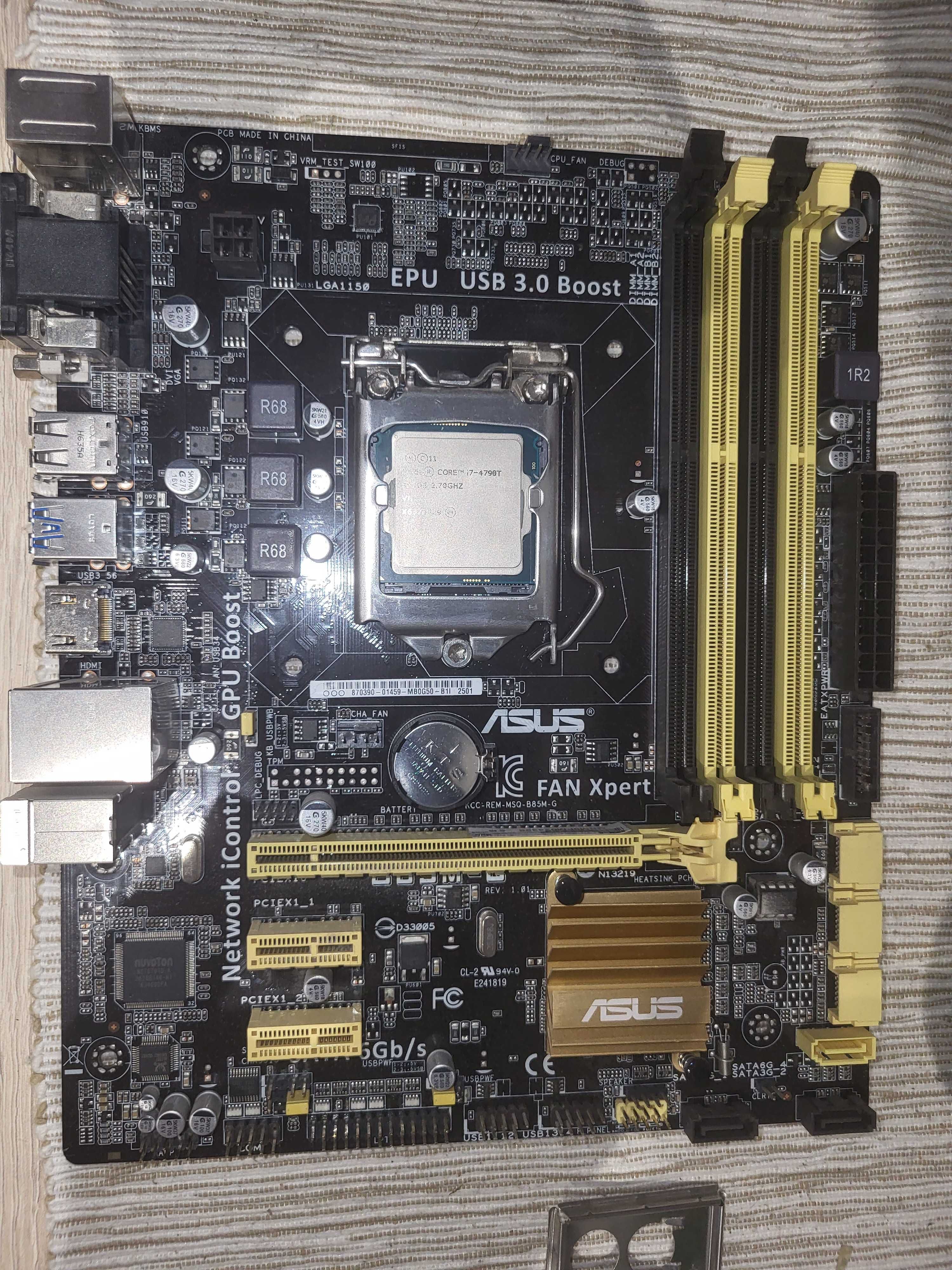 Płyta Asus B85M / Intel I7 -4790 /16 GB  DDR3/ ATI Radeon R380 4Gb