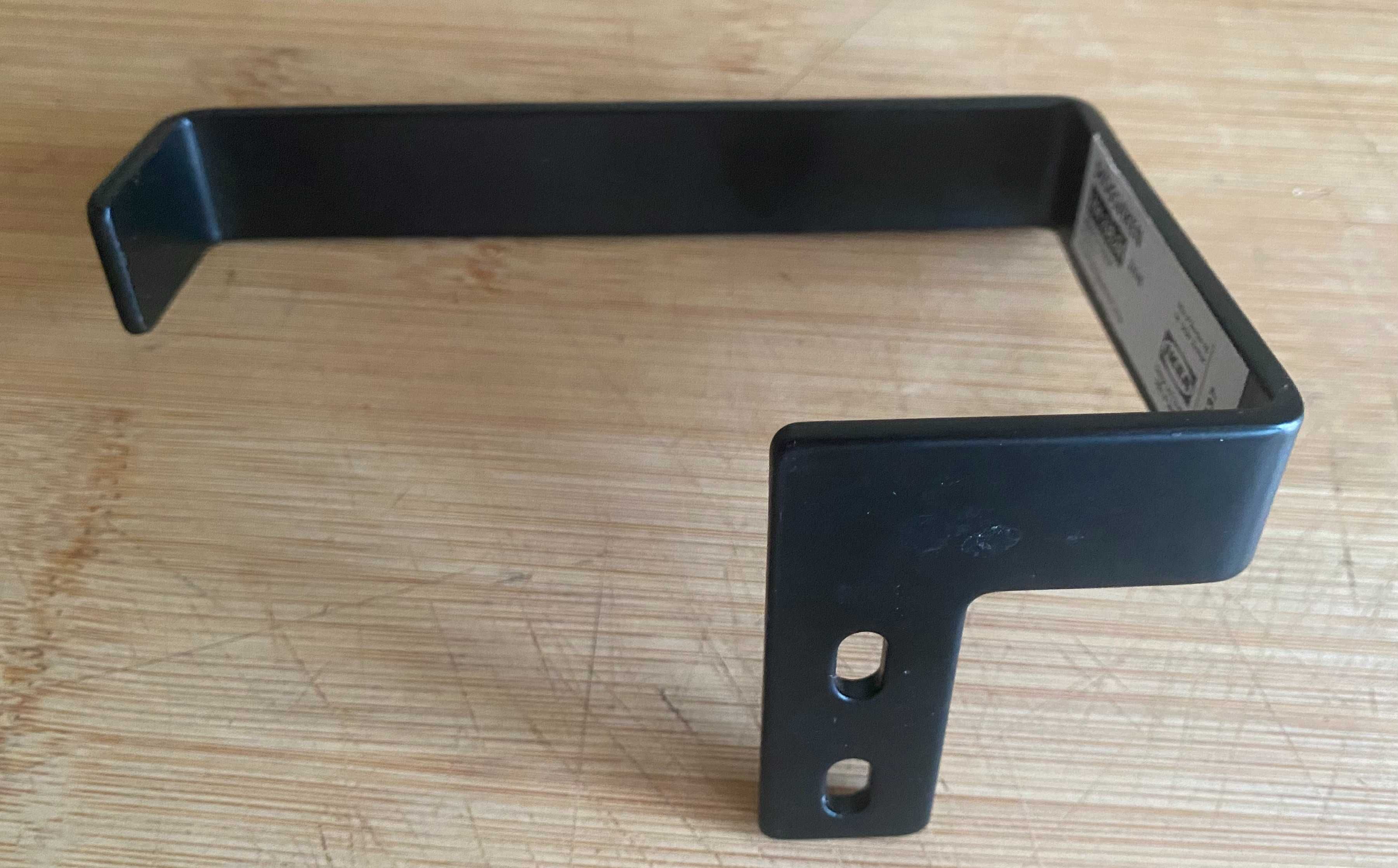 Porta-rolo de papel higiénico de metal preto