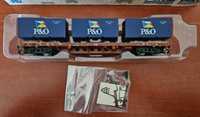 Modelismo comboios colecção - PIKO 54162 H0 - Vagão porta contentores