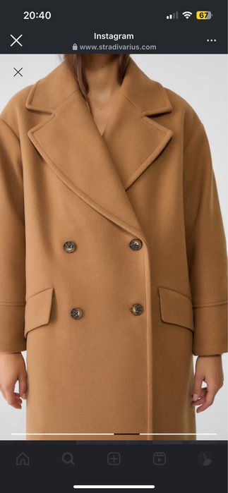 Пальто прямого оверсайз крою