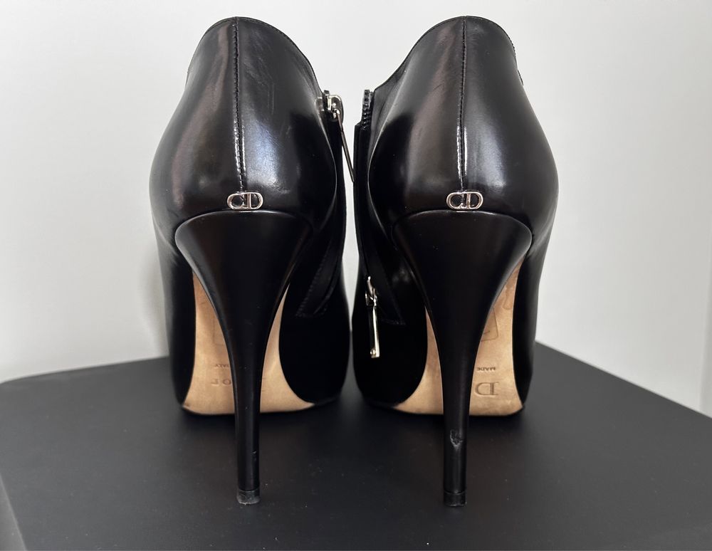 Ботильйони чорні шкіряні Christian Dior, оригінал (укр розмір 39)