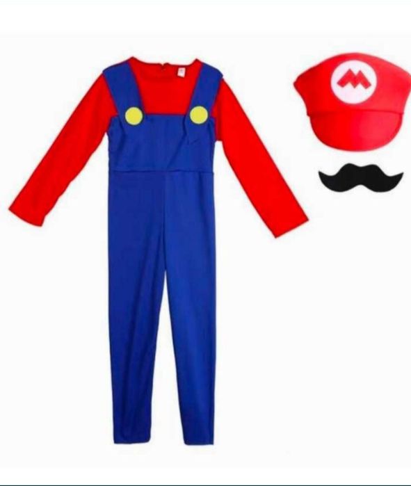 Kostium strój przebranie Super Mario roz. S 90-110