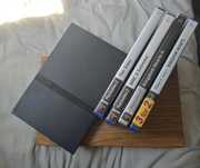 ZESTAW PS2 Slim (SCPH-77004) + Sims, WRC II, Kingdom Hearts x2