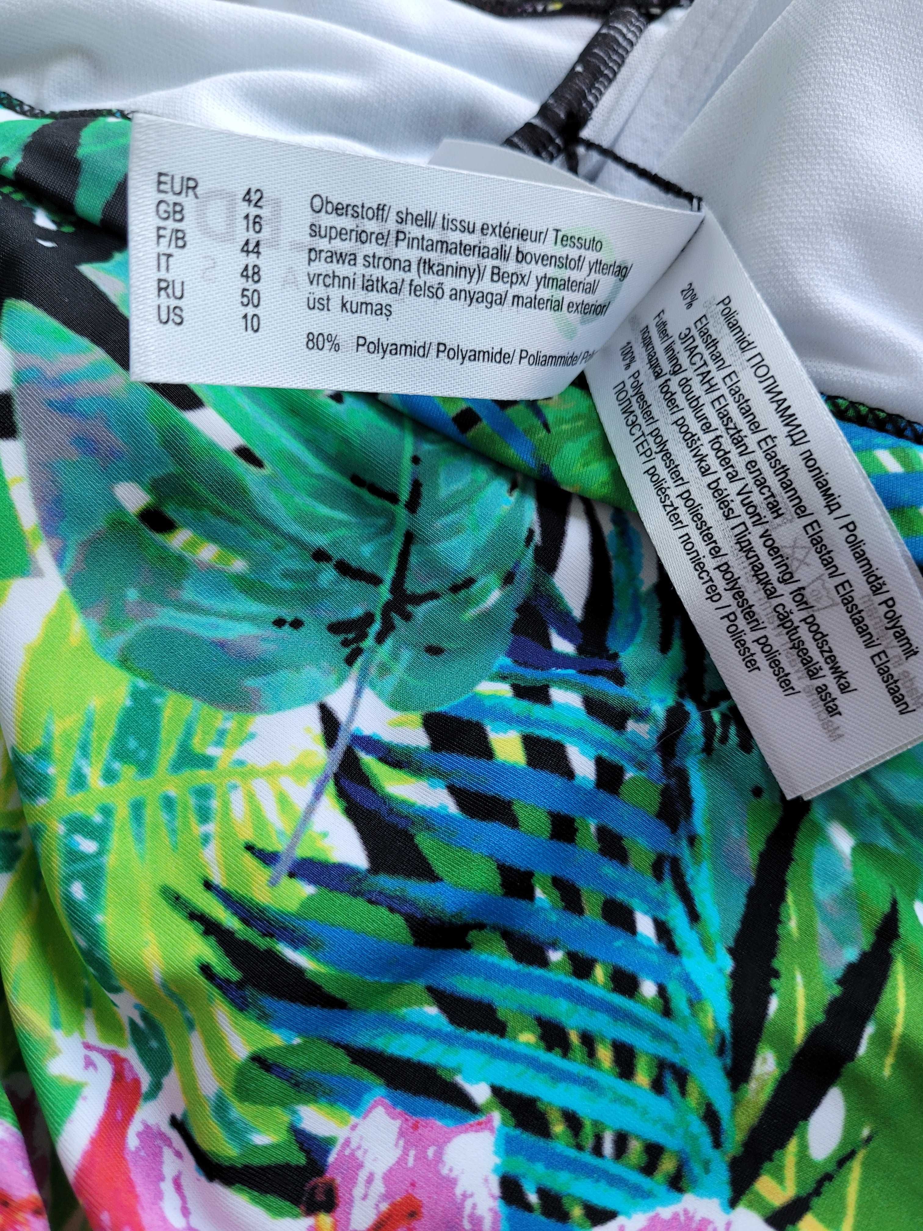 Nowy strój kostium kąpielowy 42,XL bikini liście komplet BonPrix