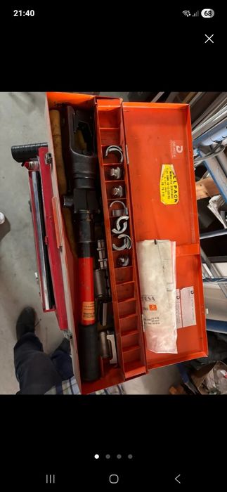 Prensa terminais hidraulica