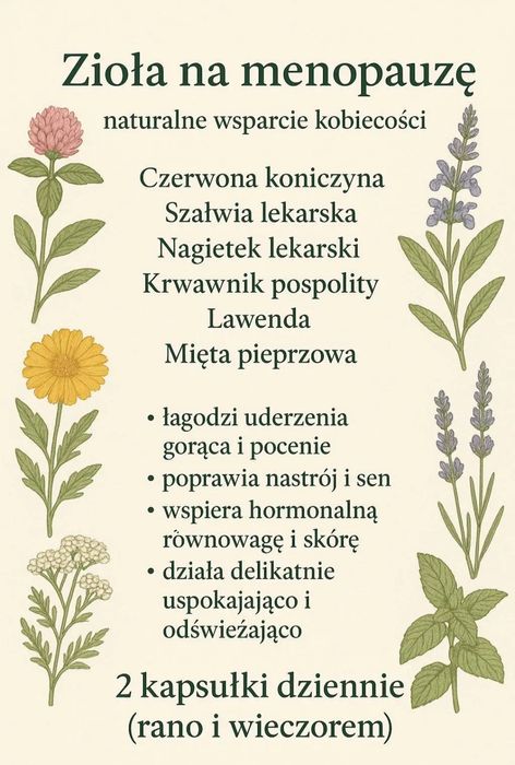 Ziołowe kapsułki na menopauze