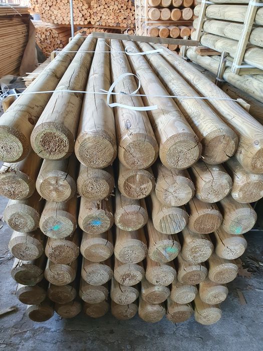 Palisada fi 14 cm  x 300 3m impregnowana bale okrąglaki Pale Toczone