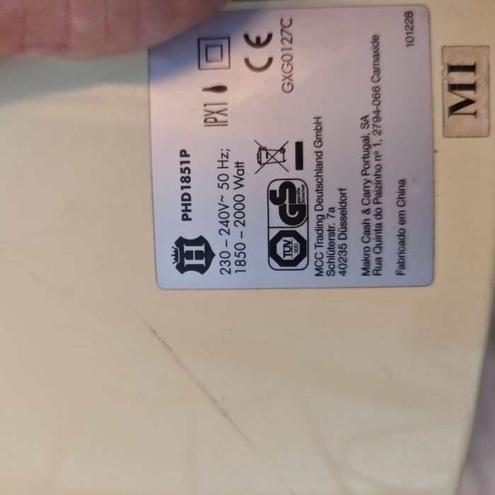 Secador de mãos para parede