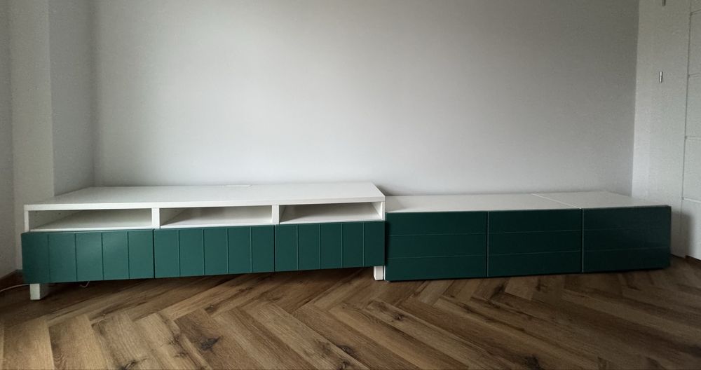 IKEA BESTA szafka tv 180cm + wisząca